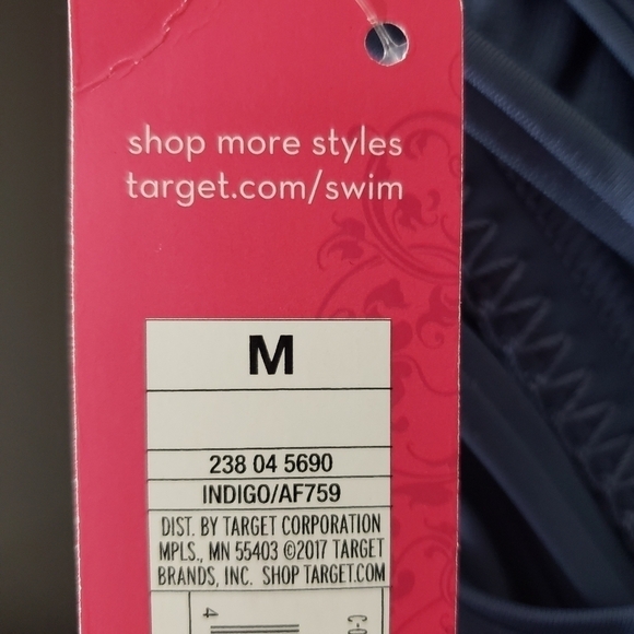 Xhilaration Indigo Halter Lace Up Crotchet Top - Picture 5 of 5